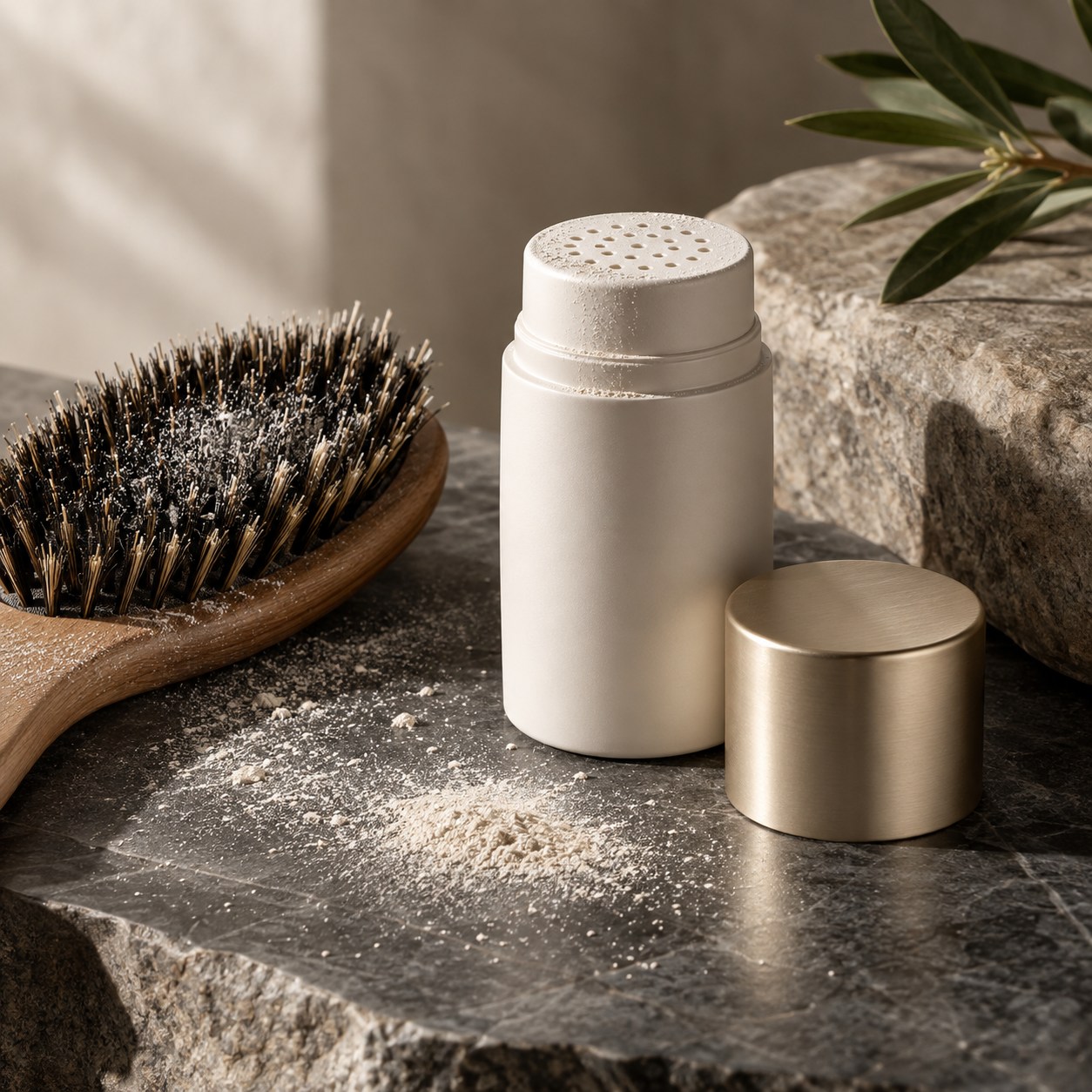 Foam Pump vs Aerosol Mousse editorial product photograph